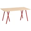 Audo Copenhagen Tische-HAY Loop Stand Tisch, 160 cm, Kastanienrot - Eiche lackiert