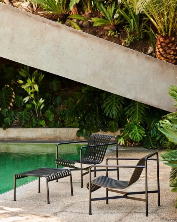 HAY Terrassenmöbel^Loungesessel Palissade, niedrig, anthrazit