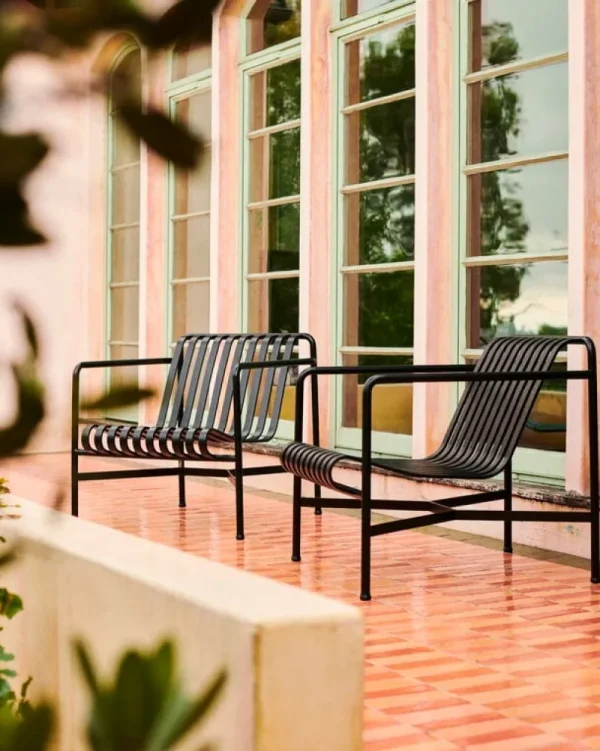 HAY Terrassenmöbel^Loungesessel Palissade, niedrig, anthrazit