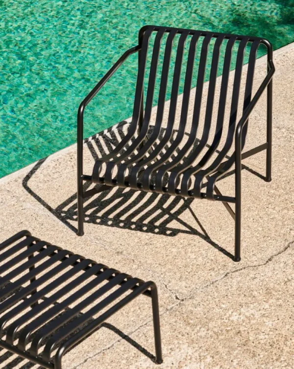 HAY Terrassenmöbel^Loungesessel Palissade, niedrig, anthrazit
