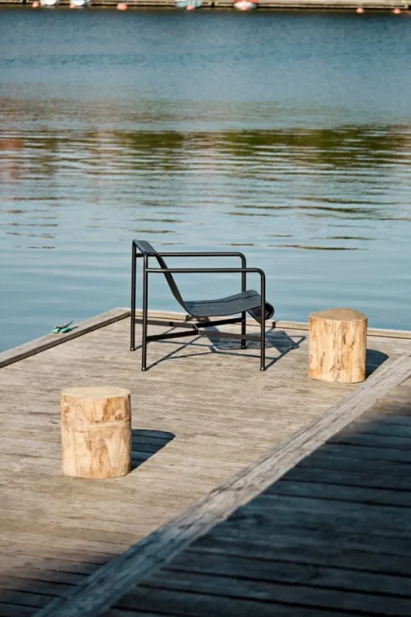 HAY Terrassenmöbel^Loungesessel Palissade, niedrig, anthrazit