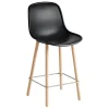 NORR11 Sitzgelegenheiten-HAY Neu 12 Barhocker, weiches Schwarz – Eiche – Stahl
