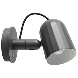 Normann Copenhagen Wandleuchten-HAY Noc Wall Button Wandleuchte, Dunkelgrau