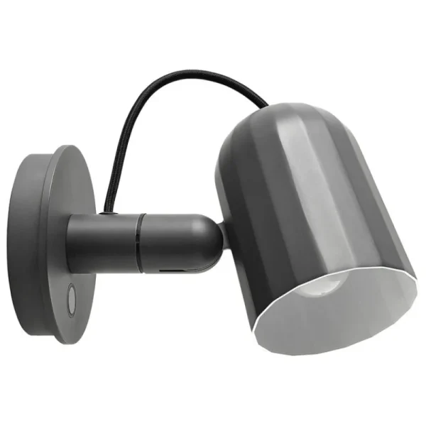 Normann Copenhagen Wandleuchten-HAY Noc Wall Button Wandleuchte, Dunkelgrau