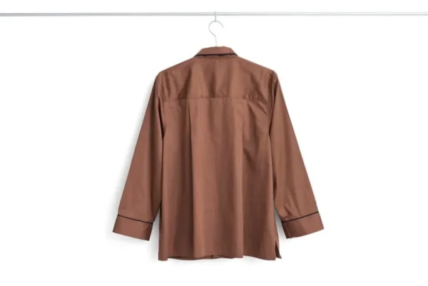 HAY Badezimmertextilien | Bettwäsche^Outline Pyjama-Oberteil, langärmlig, Milchschokolade