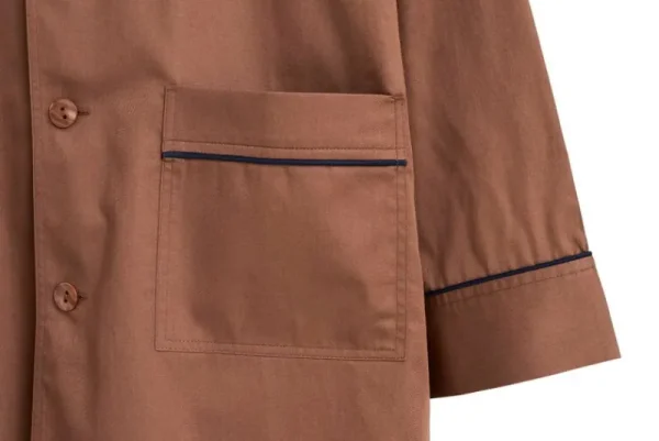 HAY Badezimmertextilien | Bettwäsche^Outline Pyjama-Oberteil, langärmlig, Milchschokolade