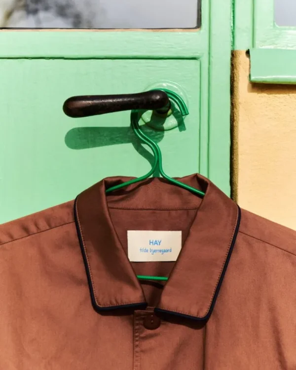 HAY Badezimmertextilien | Bettwäsche^Outline Pyjama-Oberteil, langärmlig, Milchschokolade