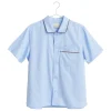 HAY Badezimmertextilien | Bettwäsche^Outline Pyjamashirt, kurzärmelig, Hellblau