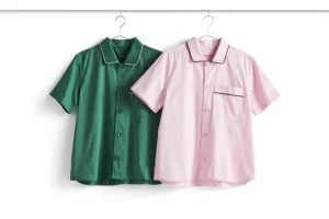 HAY Badezimmertextilien | Bettwäsche^Outline Pyjamashirt, kurzärmelig, Smaragdgrün