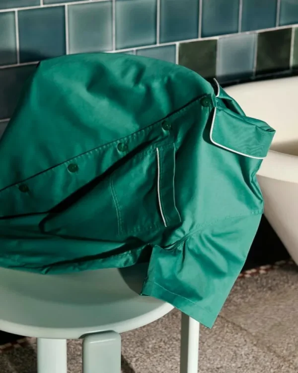 HAY Badezimmertextilien | Bettwäsche^Outline Pyjamashirt, kurzärmelig, Smaragdgrün