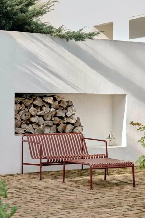 HAY Terrassenmöbel^Palissade Tisch, niedrig, 81,5 x 86 cm, Rostrot