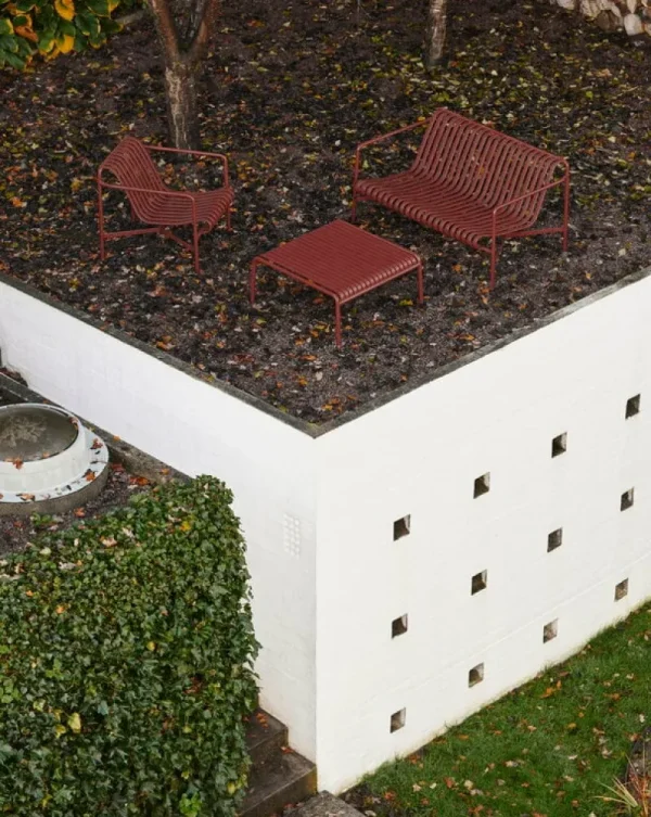 HAY Terrassenmöbel^Palissade Tisch, niedrig, 81,5 x 86 cm, Rostrot
