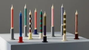 Skandinavisk Kerzen Und Kerzenhalter-HAY Pattern Kerzen, 4 Stück, Crisp Mix