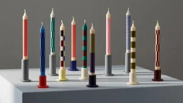 Skandinavisk Kerzen Und Kerzenhalter-HAY Pattern Kerzen, 4 Stück, Crisp Mix