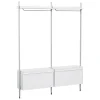 HAY Garderoben Und Kleiderbügel | Regale^Pier System 1002 Kleiderschrank, 2 Säulen, PS weiß - Aluminium