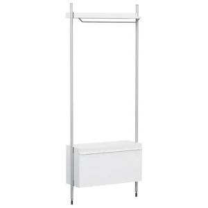 HAY Garderoben Und Kleiderbügel | Regale^Pier System 1001 Kleiderschrank, 1 Säule, PS weiß - Aluminium