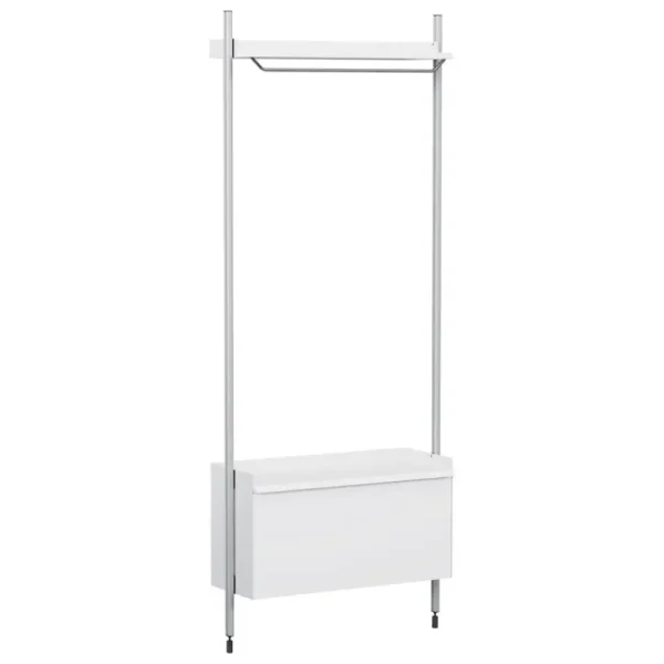 HAY Garderoben Und Kleiderbügel | Regale^Pier System 1001 Kleiderschrank, 1 Säule, PS weiß - Aluminium