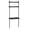 Muuto Regale | Tische-HAY Pier System 11 Regal, 1 Säule, PS schwarz
