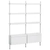 String Furniture Regale-HAY Pier System 132 Regal, 2 Säulen, PS weiß - Aluminium