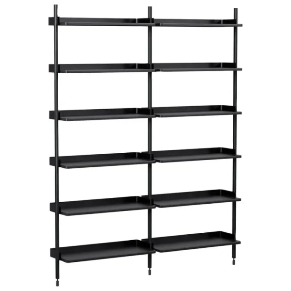 Muuto Regale-HAY Pier System 102 Regal, 2 Säulen, PS schwarz