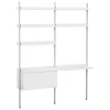 String Furniture Regale | Tische-HAY Pier System 12 Regal, 2 Säulen, PS weiß - Aluminium
