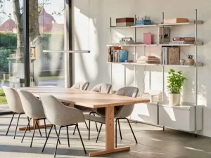 String Furniture Regale-HAY Pier System 133 Regal, 3 Säulen, PS weiß - Aluminium