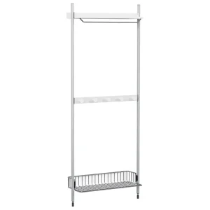 HAY Garderoben Und Kleiderbügel | Regale^Pier System 1041 Schrank, 1 Säule, PS weiß - Aluminium