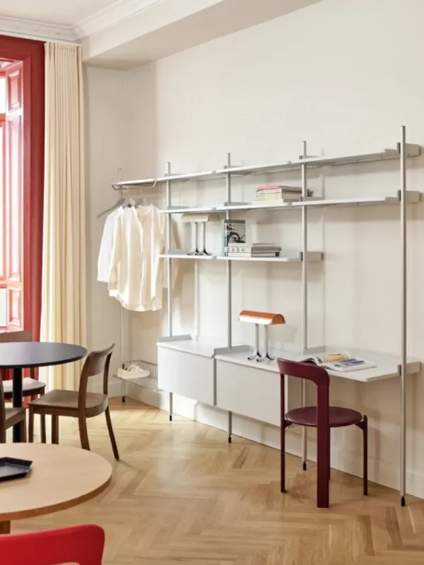 HAY Garderoben Und Kleiderbügel | Regale^Pier System 1041 Schrank, 1 Säule, PS weiß - Aluminium