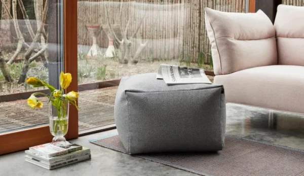 Fredericia Sitzgelegenheiten-HAY Pouf, Grey Sprinkle