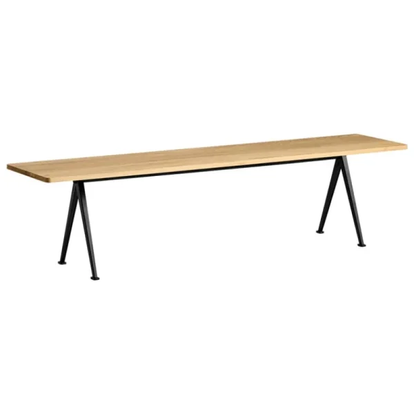 HAY Sitzgelegenheiten-Pyramid Bank 12, 190 x 45 cm, schwarz - lackierte Eiche