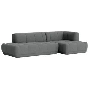 Normann Copenhagen Sofas Und Liegen-HAY Quilton Sofa, Kombination 21, rechts, Flamiber Charcoal C8