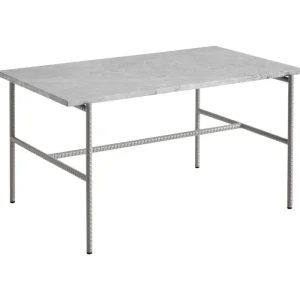 HAY Tische-Rebar Couchtisch, 80 x 49 cm, Fossilgrau - grauer Marmor