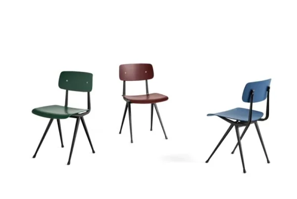Fritz Hansen Sitzgelegenheiten-HAY Result Stuhl, Schwarz – Ziegelrot