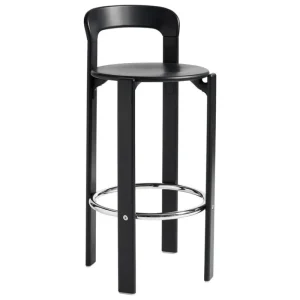 HAY Sitzgelegenheiten-Rey Barhocker, 75 cm, Tiefschwarz