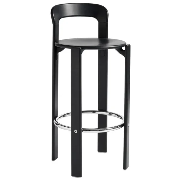 HAY Sitzgelegenheiten-Rey Barhocker, 75 cm, Tiefschwarz