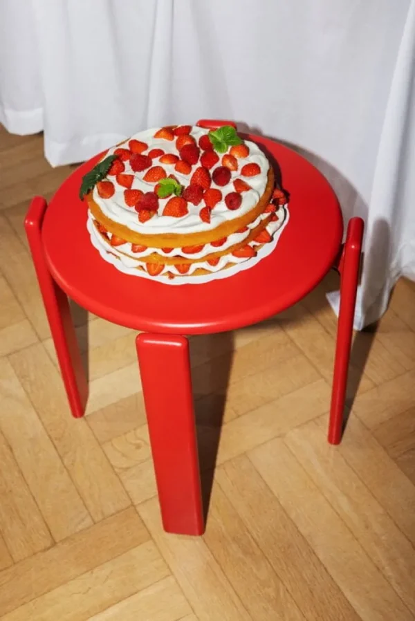 HAY Sitzgelegenheiten-Rey Hocker, scarlet red