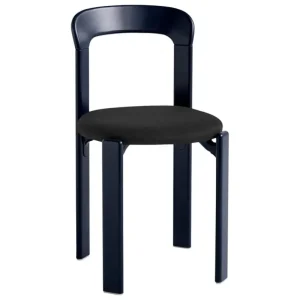 &Tradition Sitzgelegenheiten-HAY Rey Stuhl, Tiefblau - Schwarz Steelcut 190