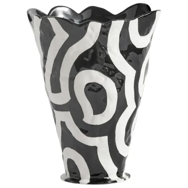 Iittala Vasen-HAY Shadow Vase von Jessica Hans, Schwarz – Weiß