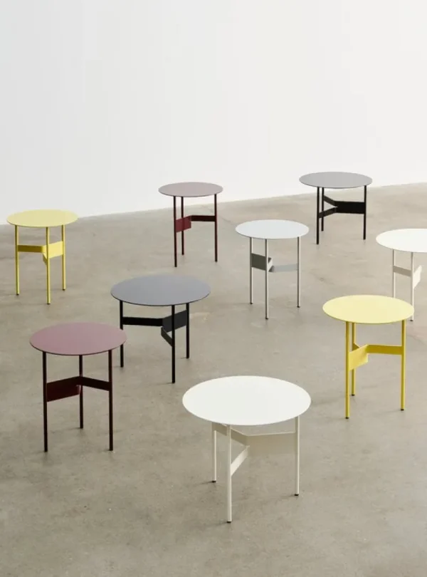 Knoll Tische-HAY Shim Beistelltisch, Durchmesser 45 cm, Höhe 51 cm, eiercreme