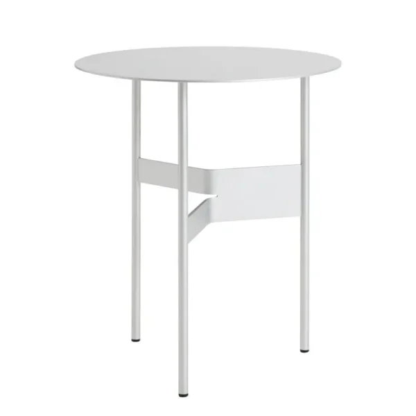 Knoll Tische-HAY Shim Couchtisch, Durchmesser 45 cm, Höhe 51 cm, silbergrau