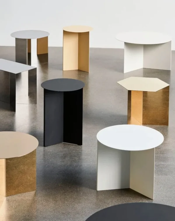Wendelbo Tische-HAY Slit Tisch, 45 cm, Stahl poliert