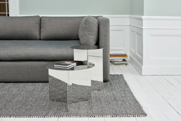 Wendelbo Tische-HAY Slit Tisch, 45 cm, Stahl poliert