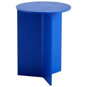 HAY Tische-Slit Wood Tisch, 35 cm, hoch, kräftiges Blau