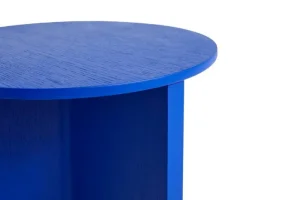 HAY Tische-Slit Wood Tisch, 35 cm, hoch, kräftiges Blau