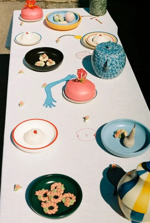 HAY Küchenutensilien^Sobremesa Keksdose, gestreift, Blau - Gelb