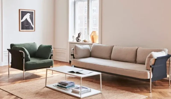 Hem Sofas Und Liegen-HAY Sofa Can, Dreisitzer, Linara 311 - naturbelassener Stramin - Chr