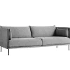 HAY Sofas Und Liegen-Sofa 3-Sitzer Silhouette, Olavi 03/Sense schwarz – Stahl schwarz