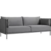 HAY Sofas Und Liegen-Sofa 3-Sitzer Silhouette, Coda 182/Sense schwarz – Stahl schwarz