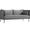 HAY Sofas Und Liegen-Sofa 2-Sitzer Silhouette, Coda 182/Sense schwarz – Stahl schwarz