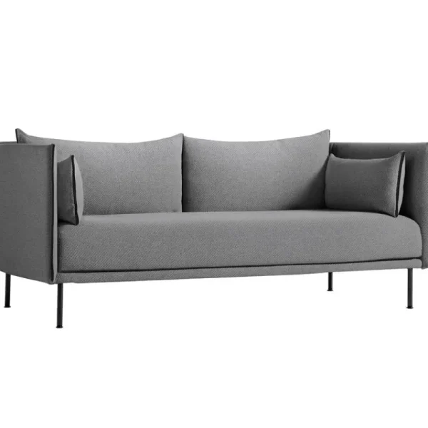HAY Sofas Und Liegen-Sofa 2-Sitzer Silhouette, Coda 182/Sense schwarz – Stahl schwarz